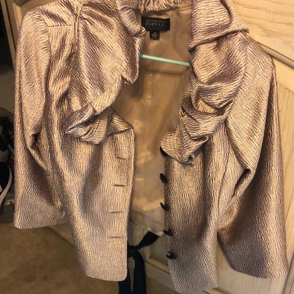Adrianna Papell Metallic Blazer